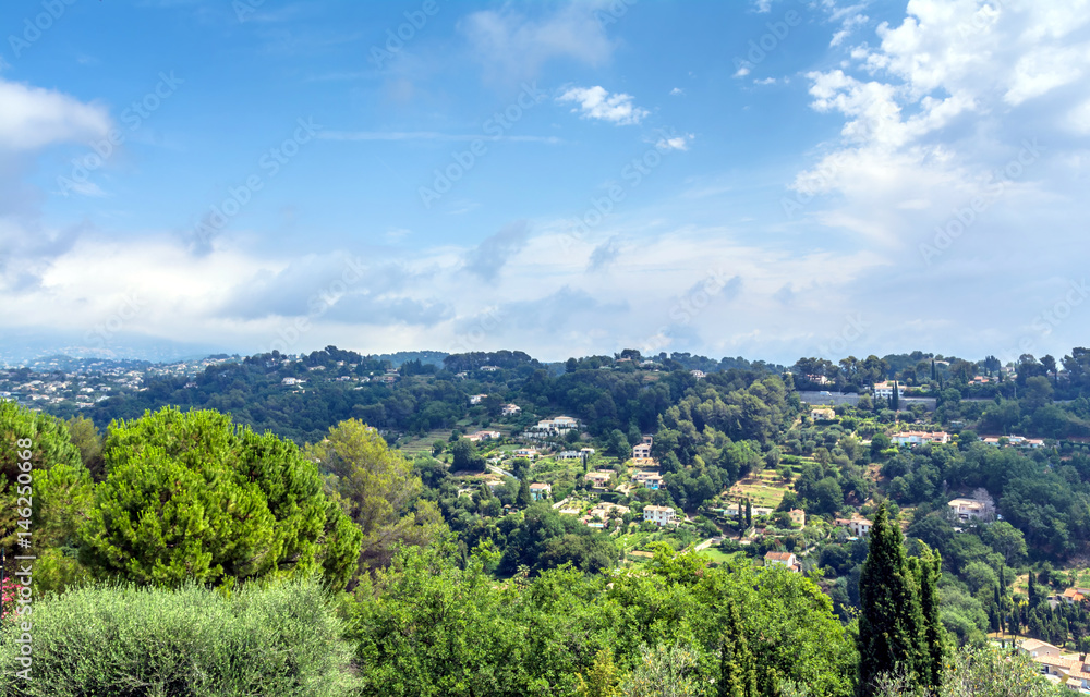 panoramic view from Saint Paul de Vence, France