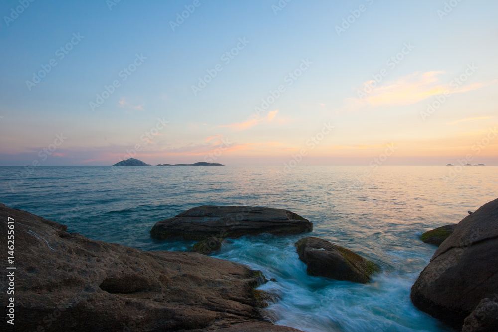 colorful seascape sunset