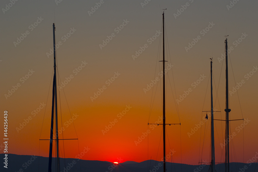 Sunset on the Sails