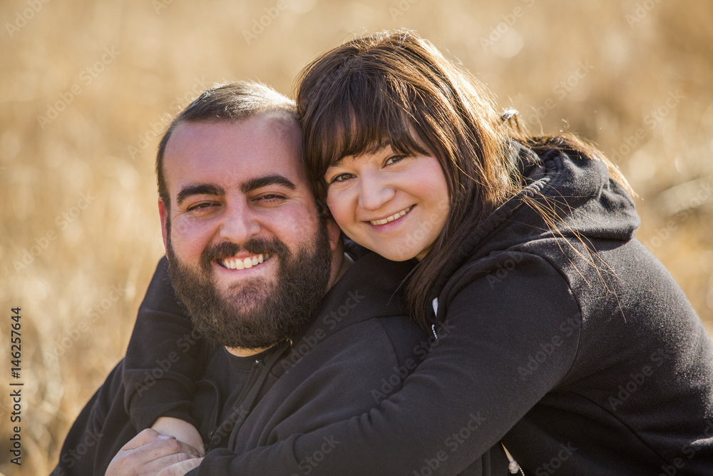 Portrait of smiling Caucasian couple Portrait of smiling Caucasian couple