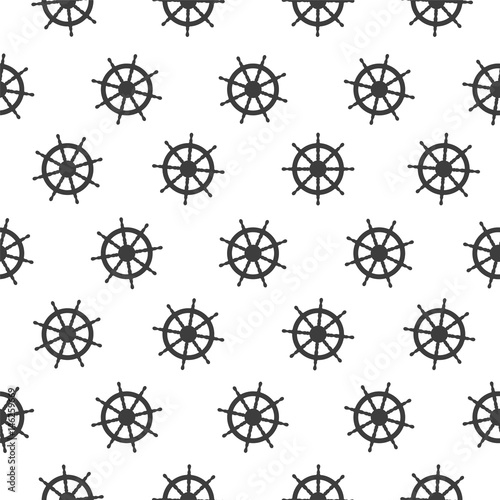 Seamless vector pattern - handwheel
