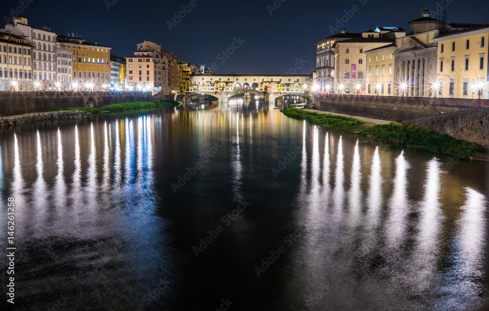 Firence, Ponte Veccio at night