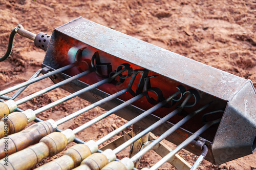 Warming up the stamps for cattle marking