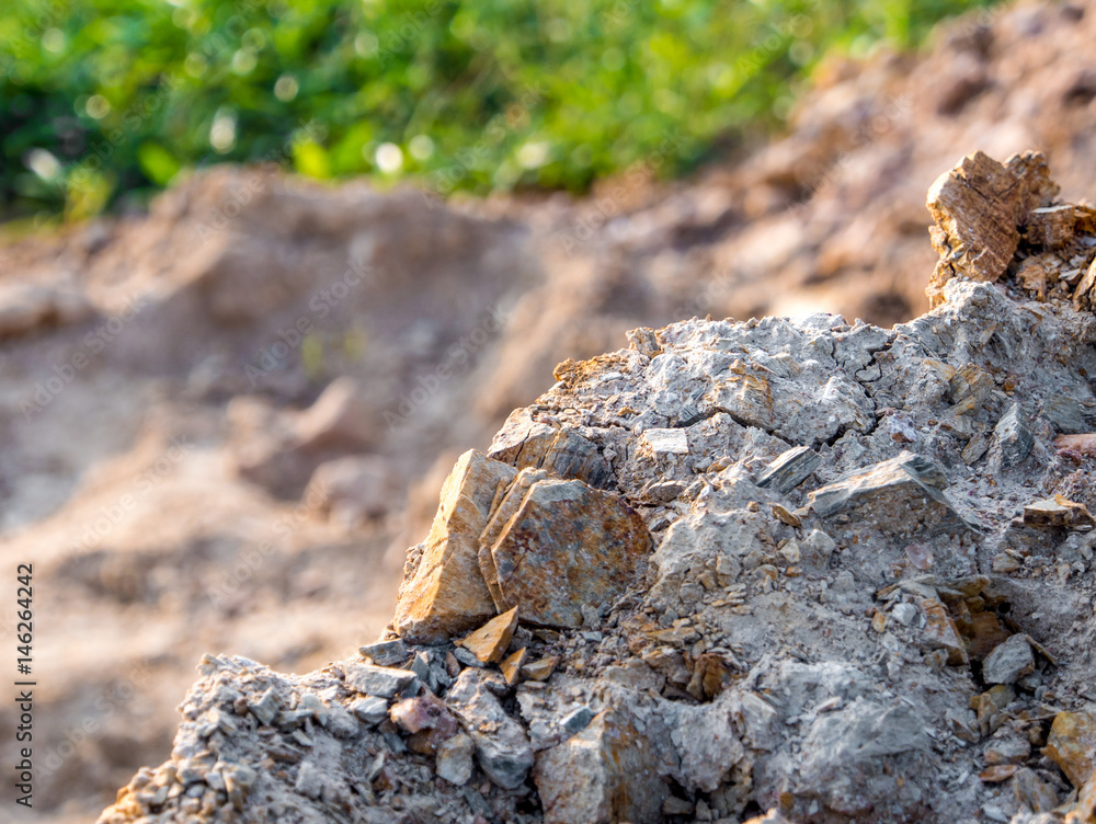 Texture of stone and soil on rocky mountain soil Texture of stone and soil on rocky mountain soil