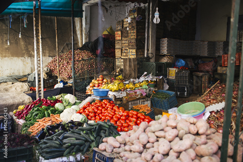 Typical market in morocco.