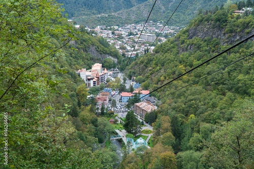 Cable car in Borjomi. Georgia, September.