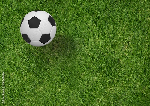 Composite image of soccer ball in 3d
