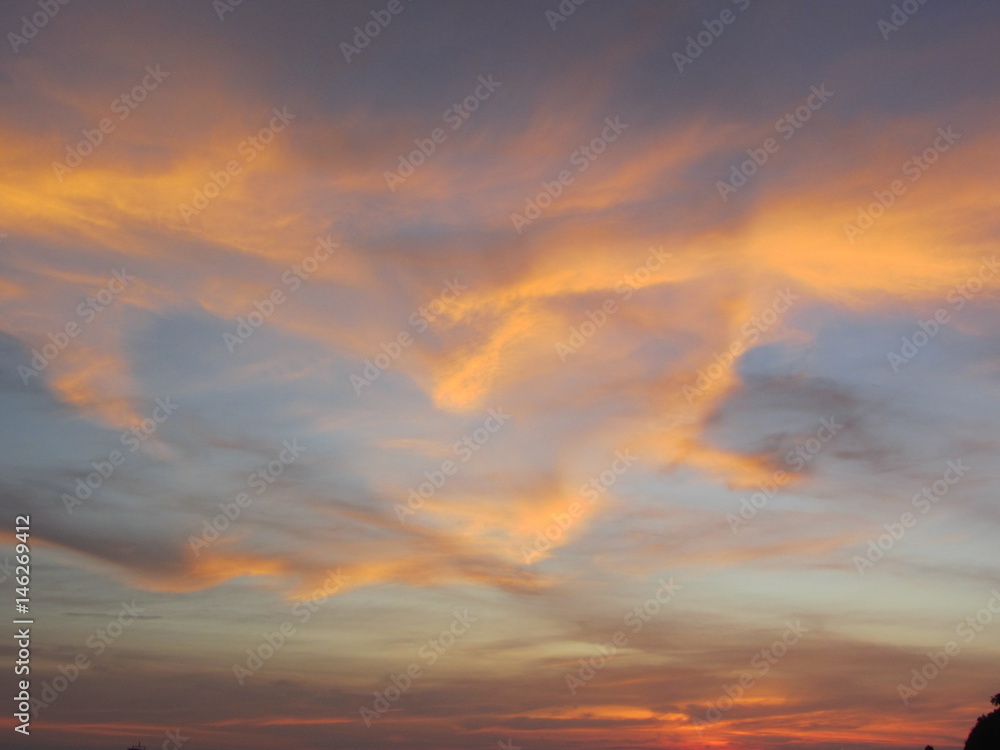 heart cloud sunset