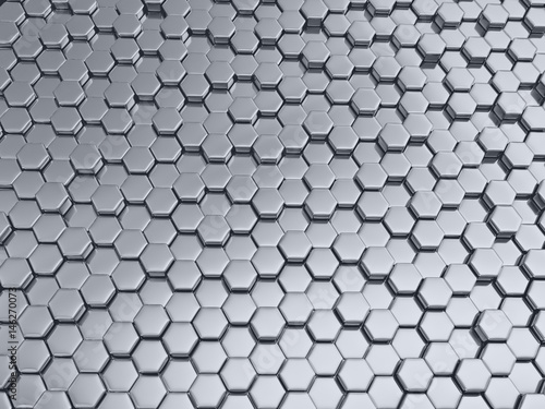 Fototapeta Naklejka Na Ścianę i Meble -  Rendering abstract metallic nano background