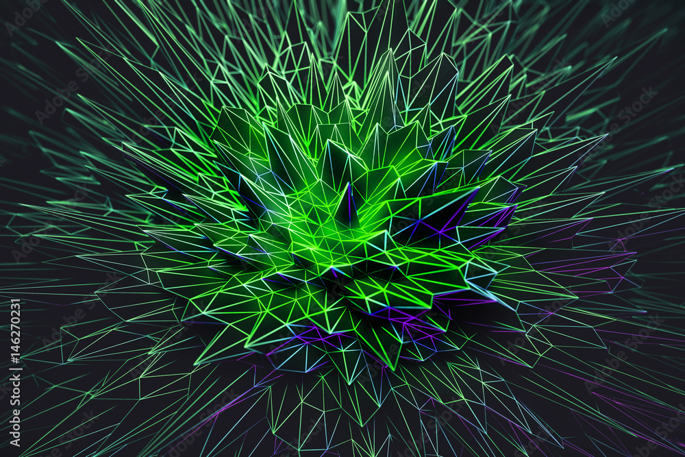 Fototapeta premium Green spike background