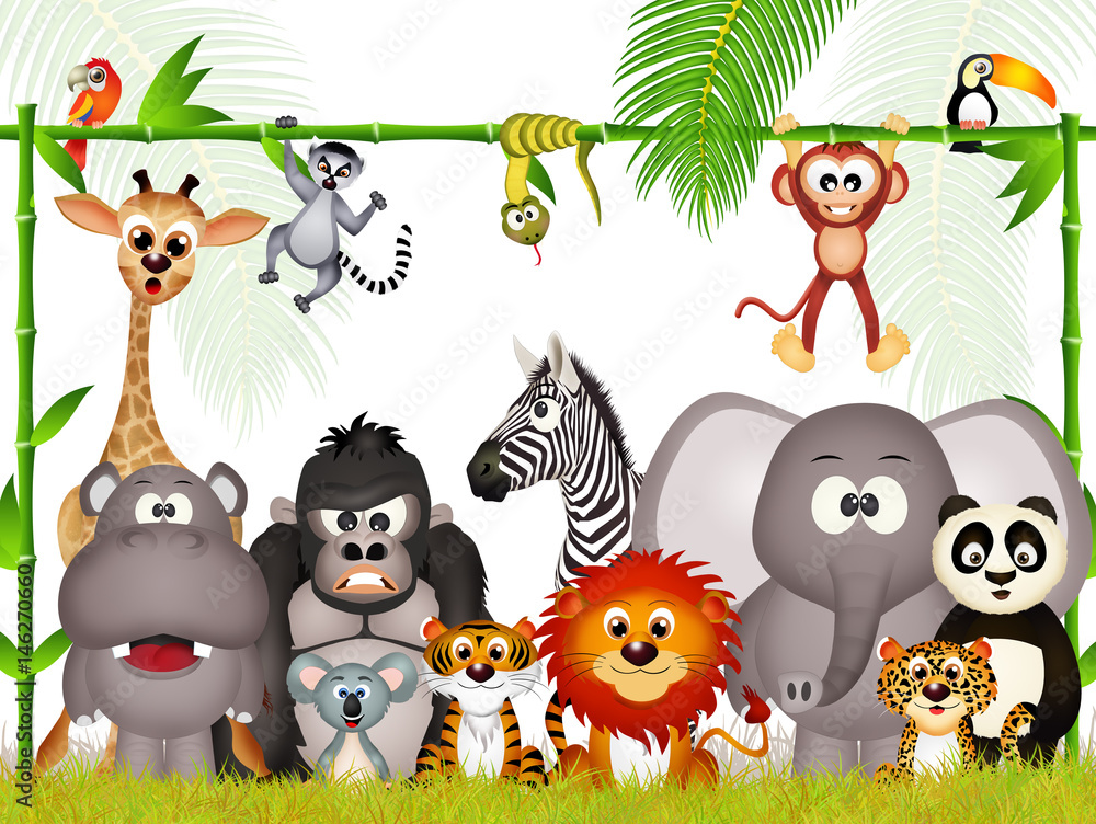 Naklejka premium dzikie zwierzę w dżungli