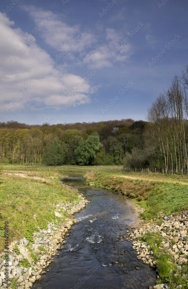Obraz premium The river Geleenbeek near Heisterbrug