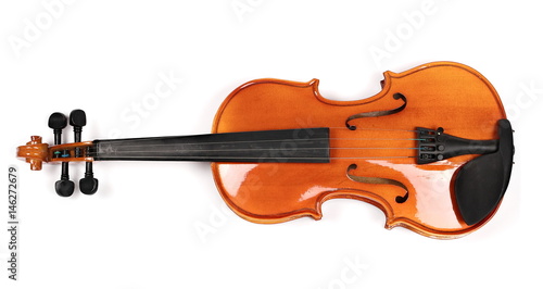 Violin isolated on white background 