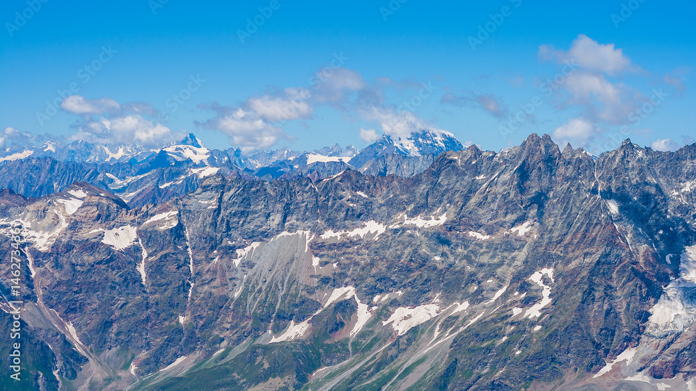 View to Alps in the Klein Matterhorn area, Swiss Alps, Switzerland View to Alps in the Klein Matterhorn area, Swiss Alps, Switzerland