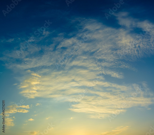 Nice clouds in sky background