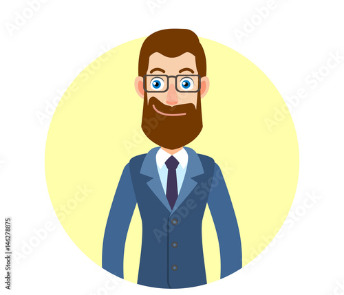 Cartoon Hipster Businessman