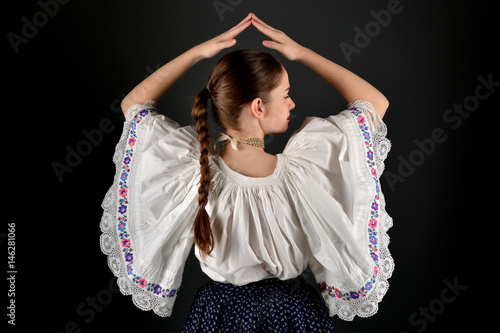 girl in folklore costume photo