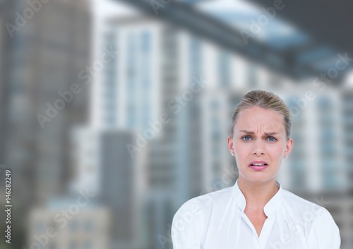 Business woman with look of disgust in the strete Free Download Business woman with look of disgust in the strete - GFXLoad