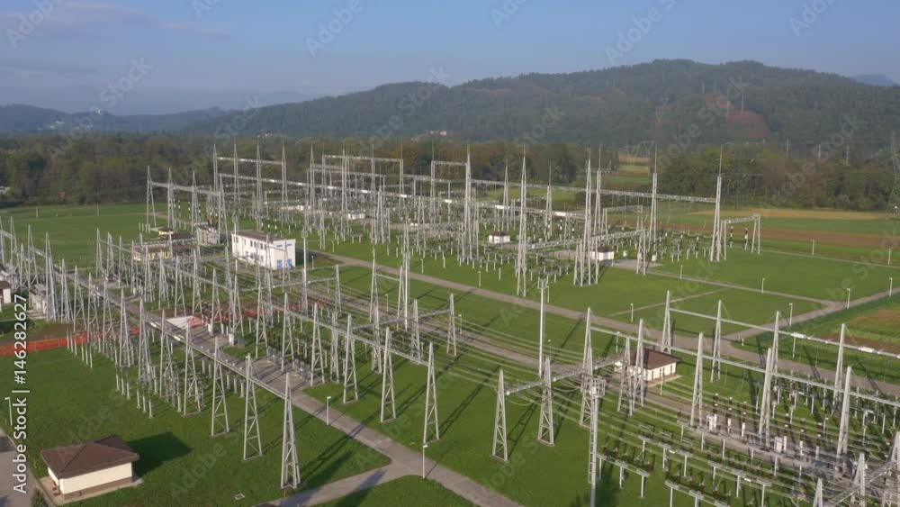 The electrical power station and the power lines in a natural area - 5 The electrical power station and the power lines in a natural area - 5