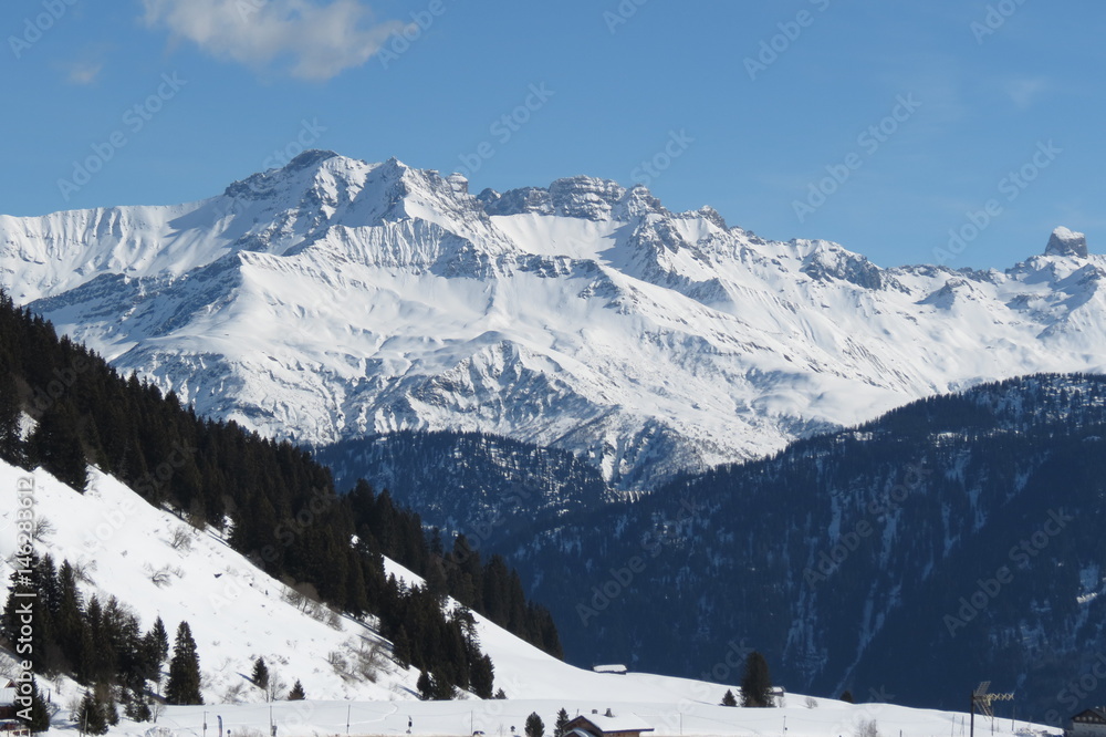 Rhône-Alpes - Savoie - Les Saisies - Montagnes enneigées