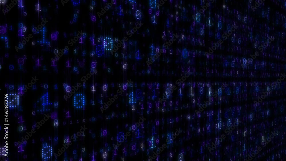Digital world data space number text. Digital world data space number text.