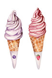 Berry Icecream - Watercolor