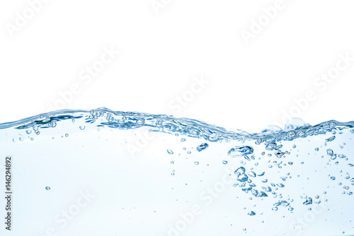 Clear water waves. Water wave isolated on white background