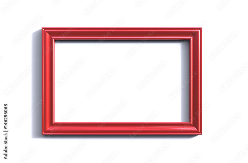 3d rendering of cool modern isolated red color photo frame 3d rendering of cool modern isolated red color photo frame