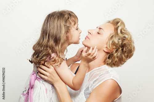 Mother and daughter. Studio photoshoot. Family Shoot photo