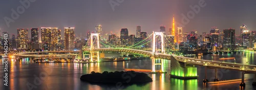 Obraz Tokyo Tower i Rainbow Bridge w Japonii