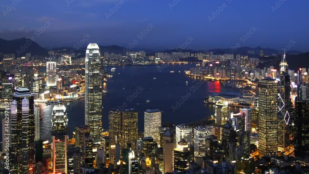 Blue Night in Hong Kong Blue Night in Hong Kong