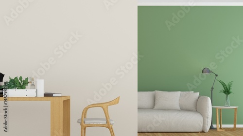 Fototapeta Naklejka Na Ścianę i Meble -  Relax space in hotel - 3D rendering