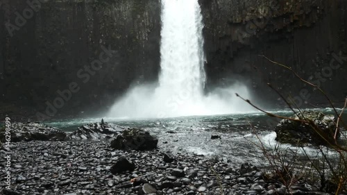 Aerial views of the Multhomah Water Falls in Oregon, 4K - 3