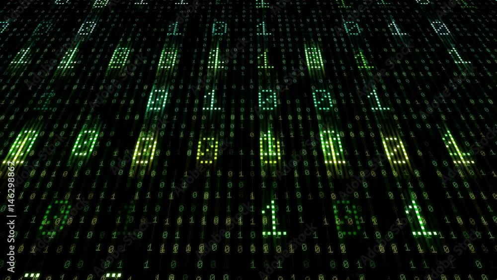 Digital world data space number text. Digital world data space number text.