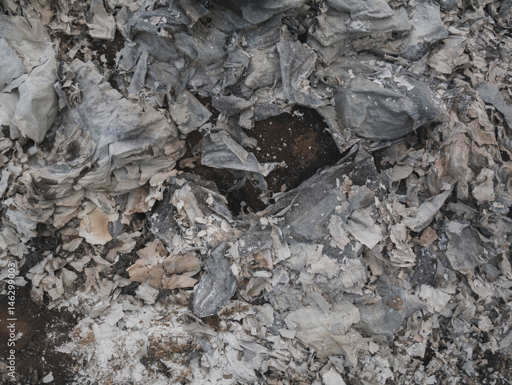 Naklejka premium Burned out ashes grunge texture