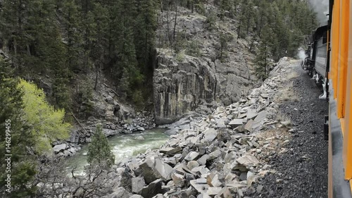 Historic Steam train approaching Colorado