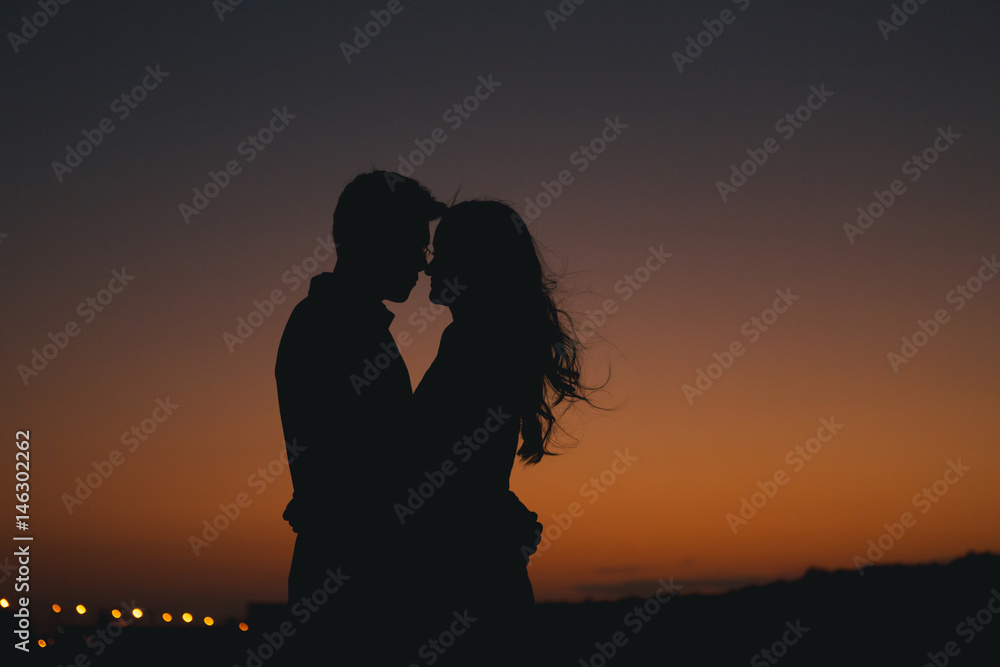 Silhouette of a couple