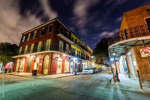 Canvastavla Downtown French Quarters New Orleans, Louisiana at Night