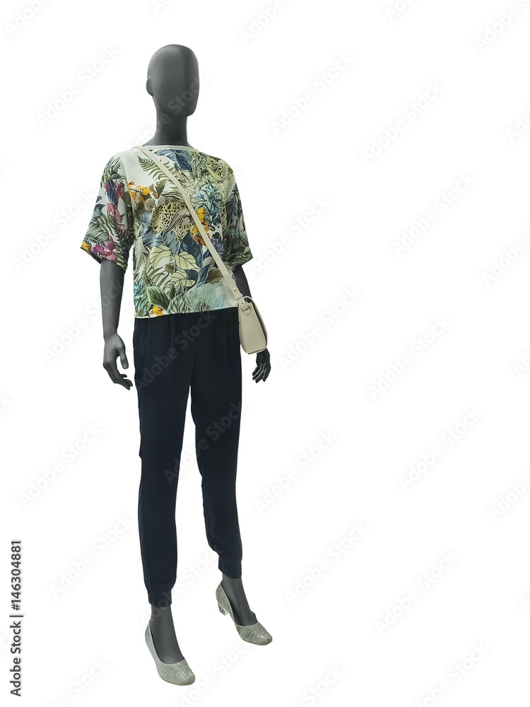 Full-length female mannequin. Full-length female mannequin.