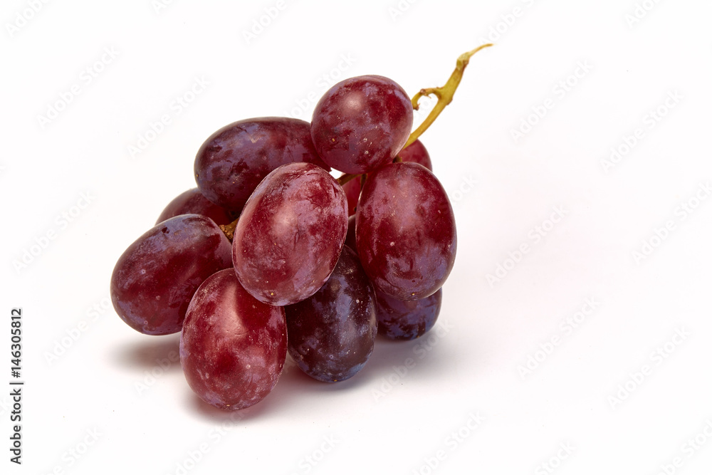 Close up of organic red grapes