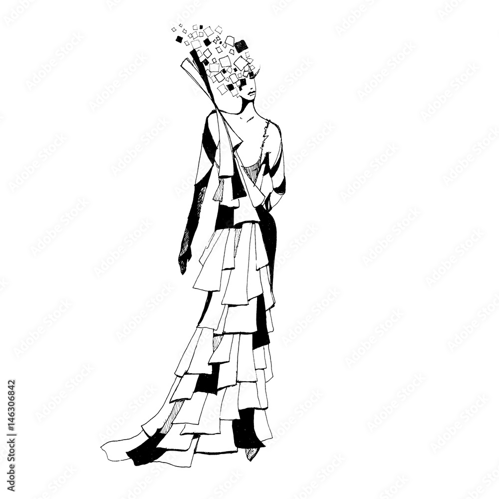illustration of a stylizad woman