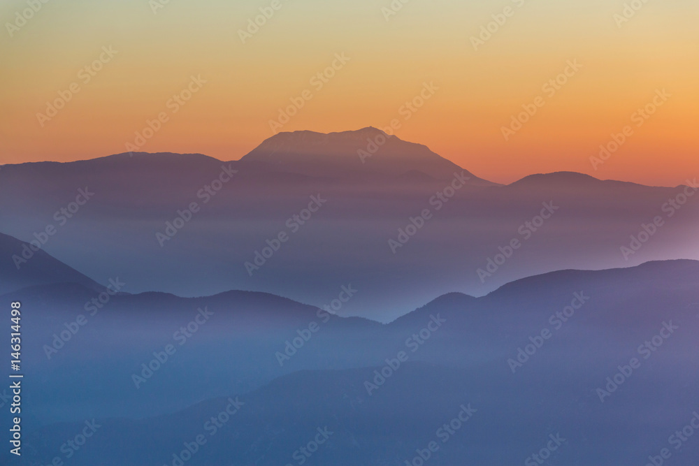 Fototapeta premium Mountains silhouette
