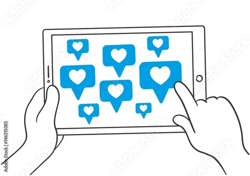 Tablet / Likes Herzen