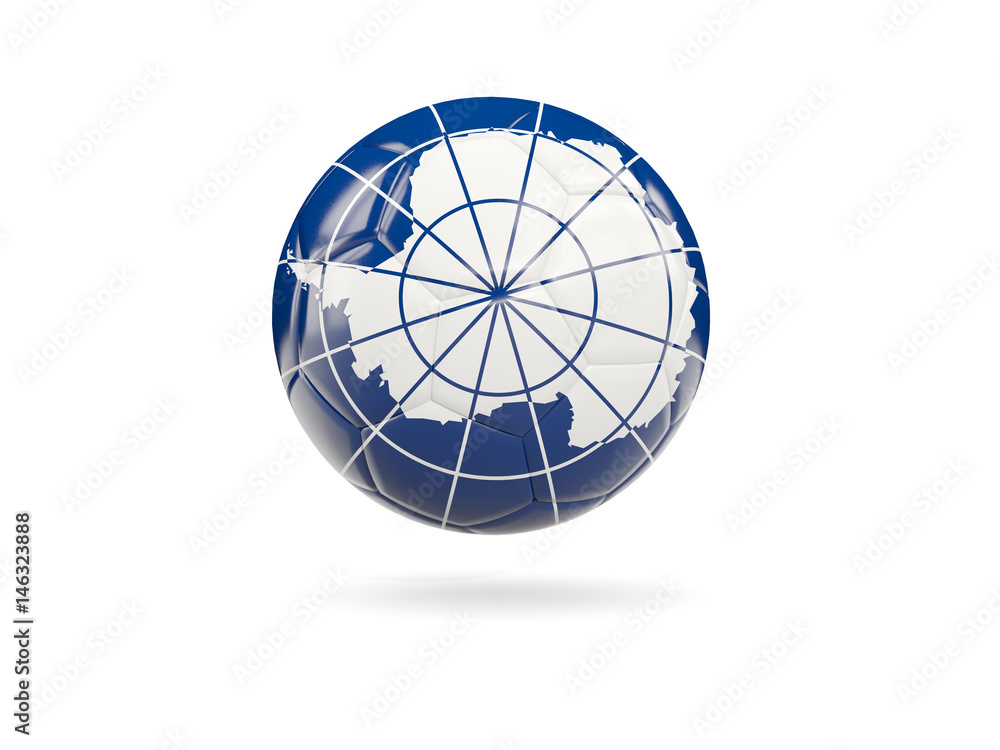 Obraz premium Football with flag of antarctica