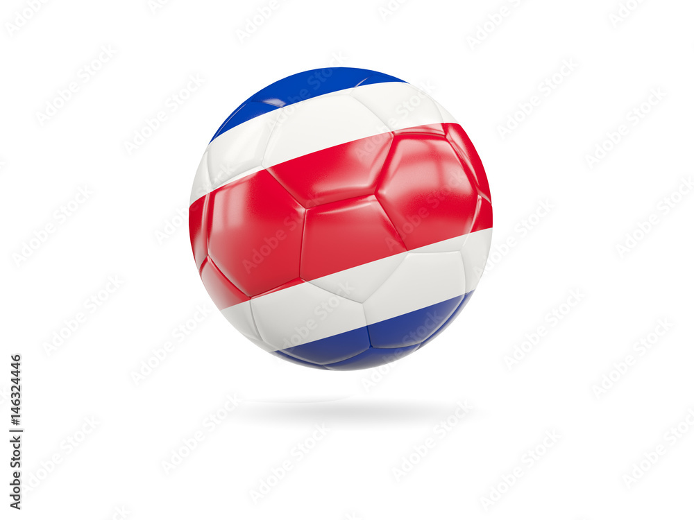 Football with flag of costa rica Football with flag of costa rica