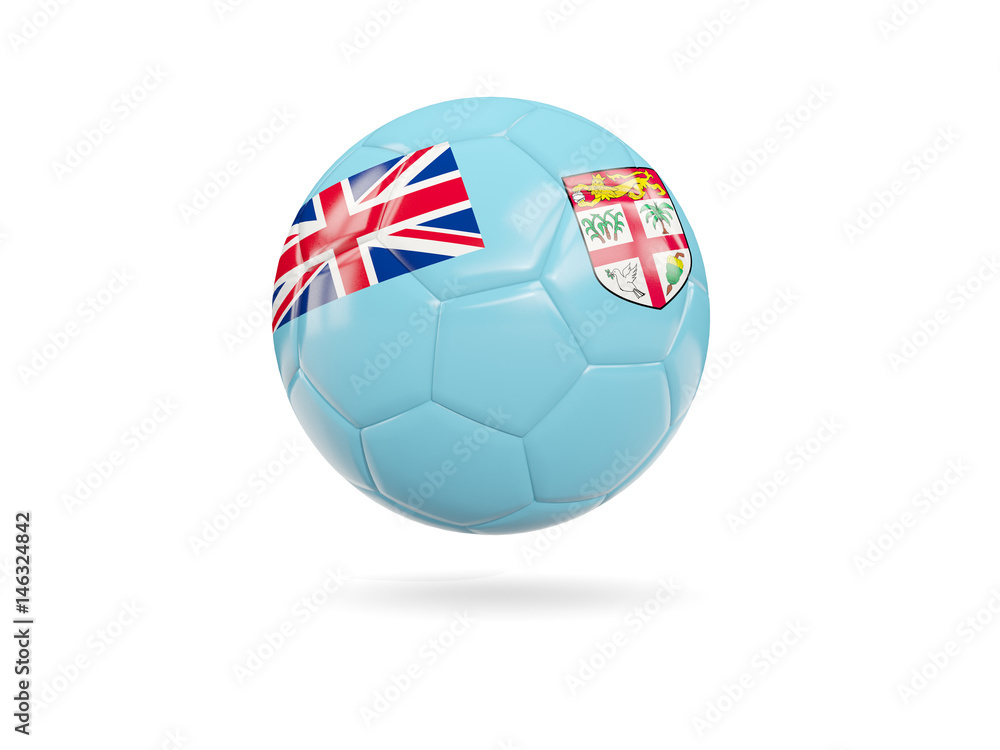 Football with flag of fiji