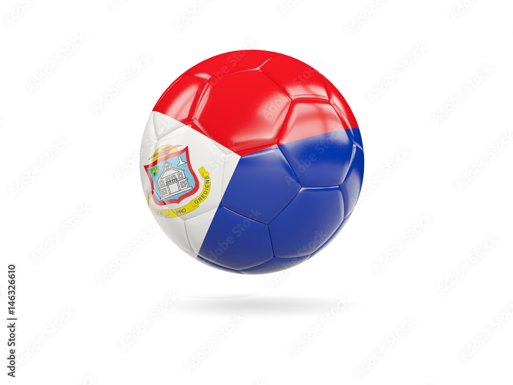 Football with flag of sint maarten