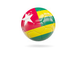 Football with flag of togo