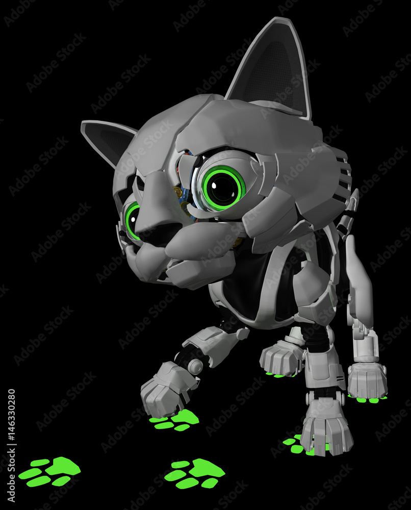 Robotic Kitten, Tracks Glow Robotic Kitten, Tracks Glow