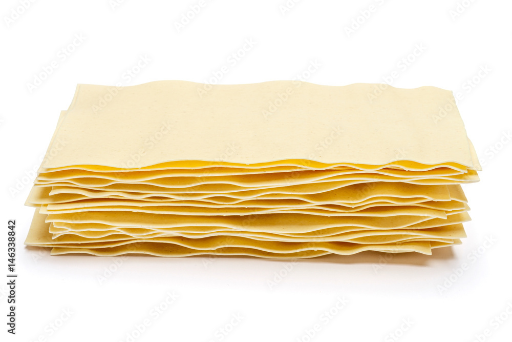 Fototapeta premium dried uncooked lasagna pasta sheets
